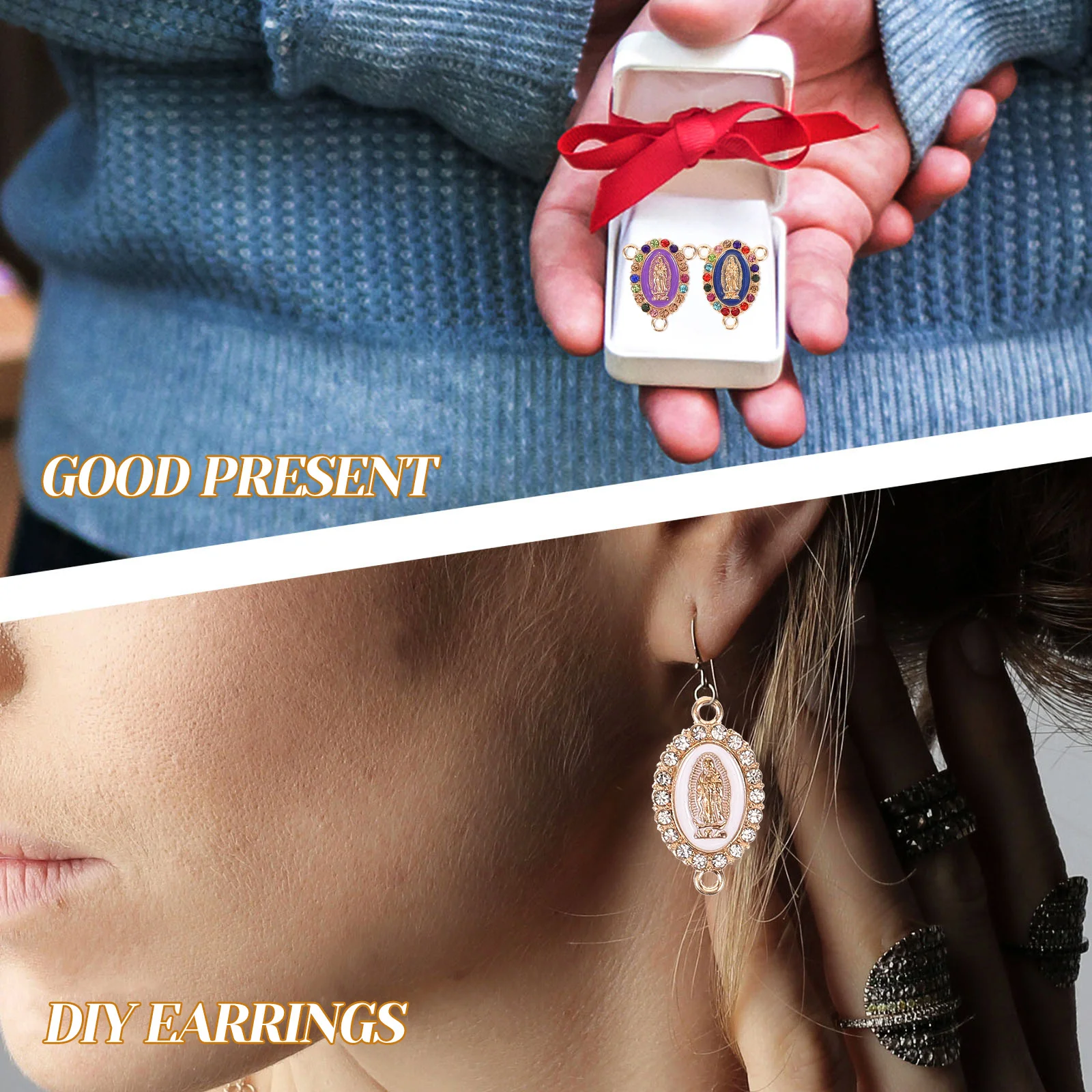 19Pcs Mary Charms Religious Pendant Jewelry Connector Alloy DIY Making Accessories Rhinestone Glow Necklace Bracelet
19Pcs Mary Charms Religious Pendant Jewelry Connector Alloy DIY Making Accessories Rhinestone Glow Necklace Bracelet