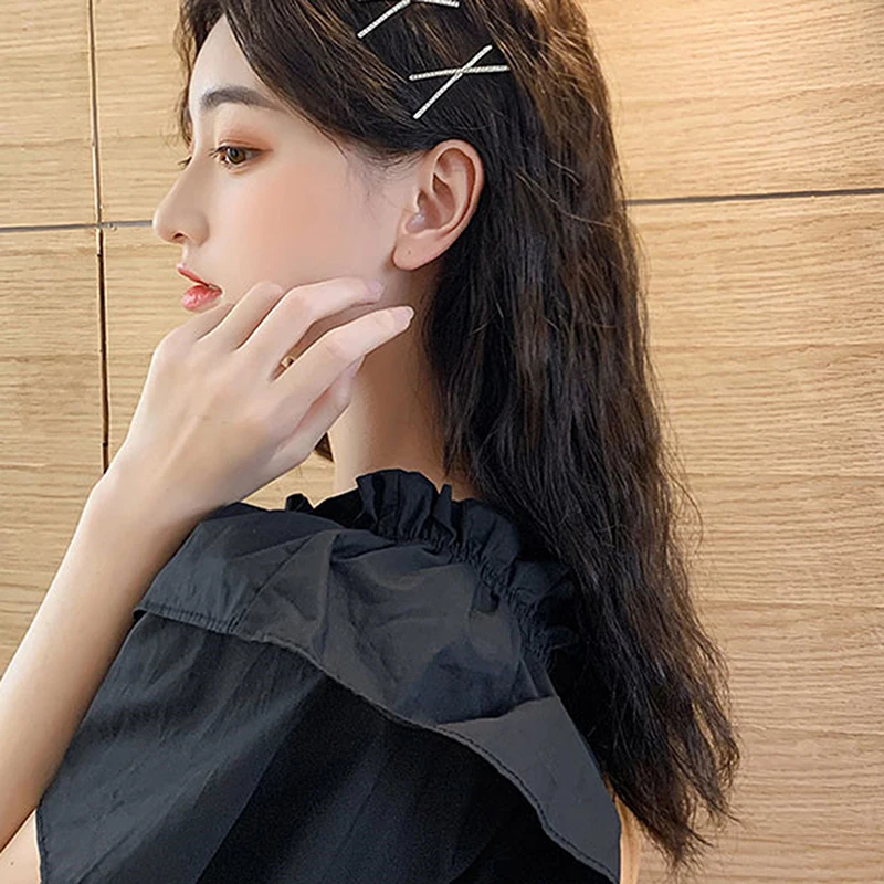 2pcs Cross Crystal Hairpins Rhinestones X Hair Clips Barrettes Simple Side Clip
2pcs Cross Crystal Hairpins Rhinestones X Hair Clips Barrettes Simple Side Clip