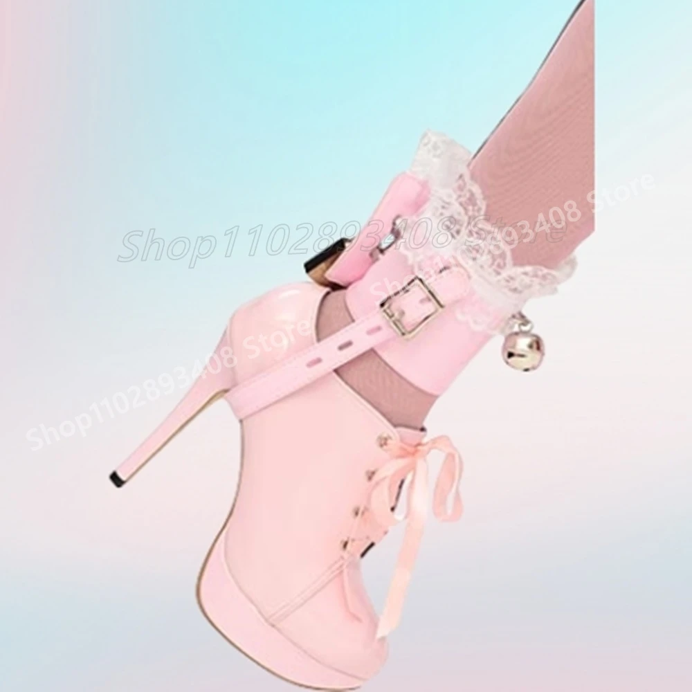 Light Pink Bell Lace Lock Decor Pumps Sexy Stiletto High Heel Cosplay Style Fashion Sweet Women Shoes 2025 Hot Girls Para Mujere
Light Pink Bell Lace Lock Decor Pumps Sexy Stiletto High Heel Cosplay Style Fashion Sweet Women Shoes 2025 Hot Girls Para Mujere