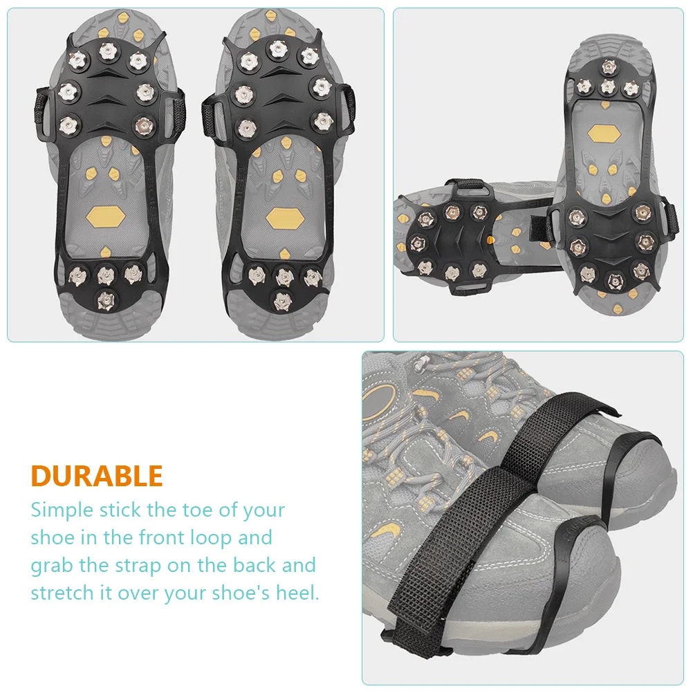 Ice Grippers Anti slip Snow Shoes Covers Crampons Climbing Spikes Metal Fits All Shoe Sizes Perfect for Hiking Jogging
Ice Grippers Anti slip Snow Shoes Covers Crampons Climbing Spikes Metal Fits All Shoe Sizes Perfect for Hiking Jogging
