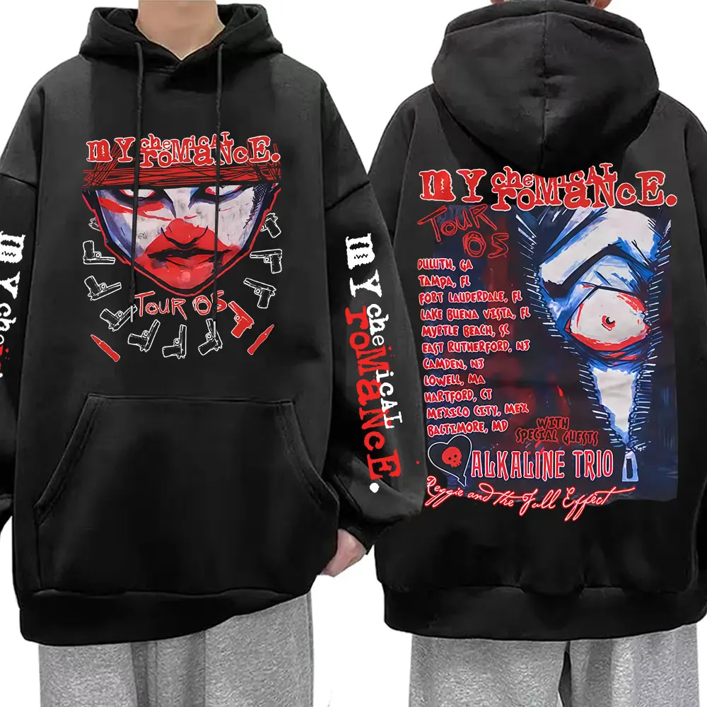 90s Punk Band My Chemical Romance Tour 2005 Hoodie Men Women Gothic Fashion Street Oversized Pullover Male Fleece Cotton Hoodies
90s Punk Band My Chemical Romance Tour 2005 Hoodie Men Women Gothic Fashion Street Oversized Pullover Male Fleece Cotton Hoodies