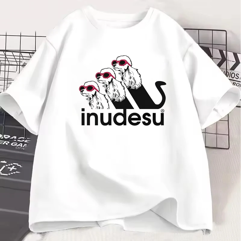 Little Dogs Wearing Sunglasses Designed Pattern Menwoman T-shirt Inudesu Letter Printed Couple Tees Spoof Harajuku Clothing Tops
Little Dogs Wearing Sunglasses Designed Pattern Menwoman T-shirt Inudesu Letter Printed Couple Tees Spoof Harajuku Clothing Tops