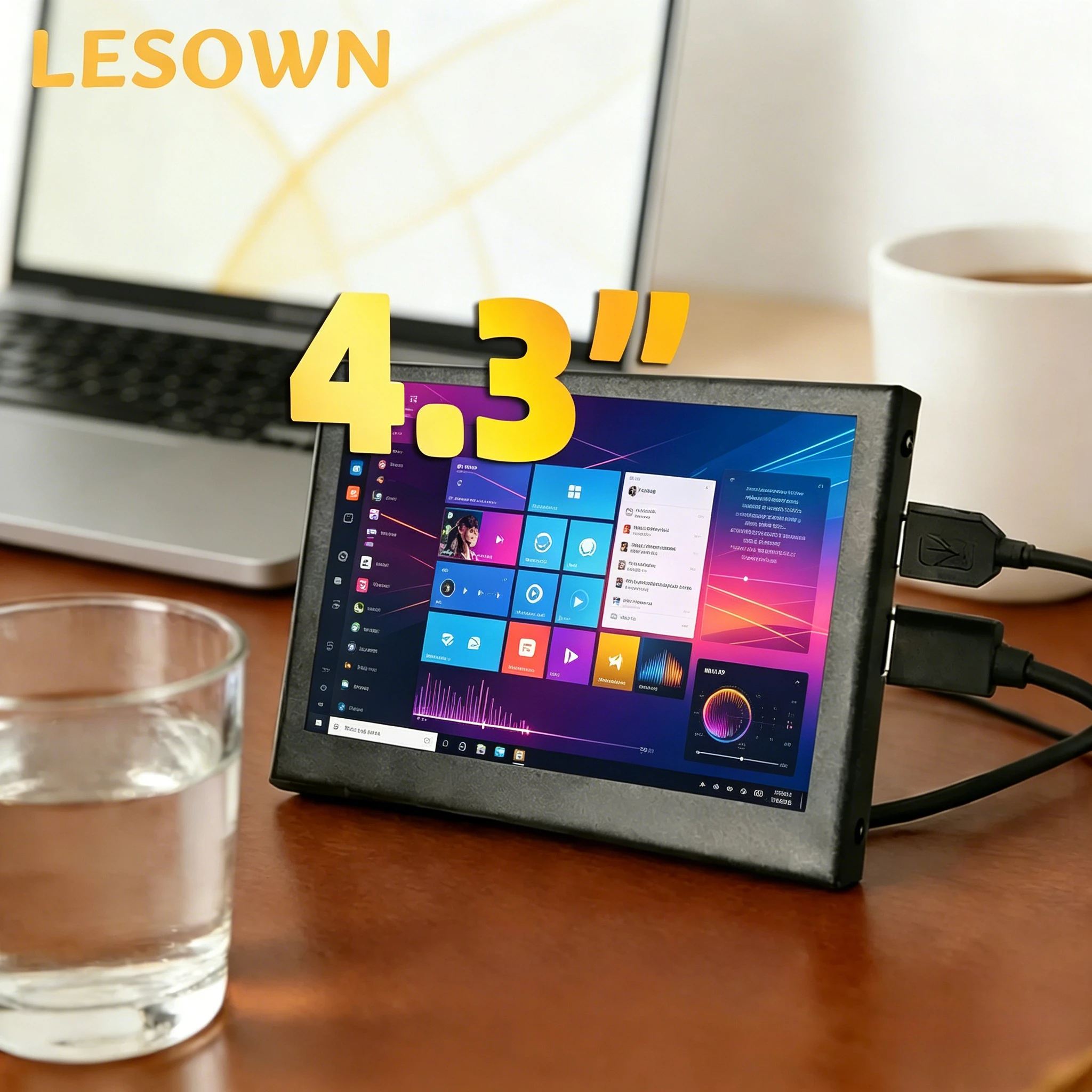 LESOWN 4.3" Pocket Size Dual Monitor Setup White Aluminum miniHDTV 60Hz Screen for Windows Mini Desktop Setup Node
LESOWN 4.3" Pocket Size Dual Monitor Setup White Aluminum miniHDTV 60Hz Screen for Windows Mini Desktop Setup Node