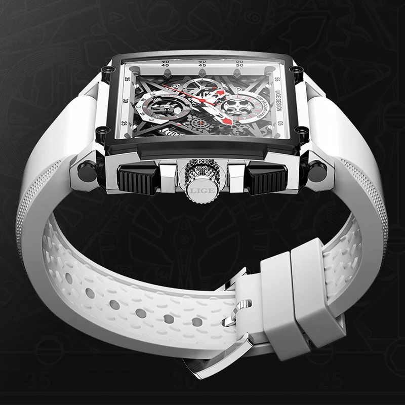 LIGE New Men's Waterproof Watches Fashion Business Silicone Watch For Men Creative Square Hollow Chronograph Quartz Wristwatch
LIGE New Men's Waterproof Watches Fashion Business Silicone Watch For Men Creative Square Hollow Chronograph Quartz Wristwatch