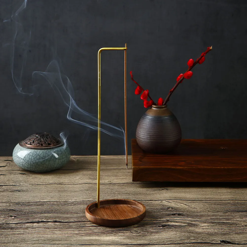 1pc Reverse Incense Stick Holder Brass Wood Base Desktop Decor Home Incense Burner For Living Room Bedroom Therapy
1pc Reverse Incense Stick Holder Brass Wood Base Desktop Decor Home Incense Burner For Living Room Bedroom Therapy