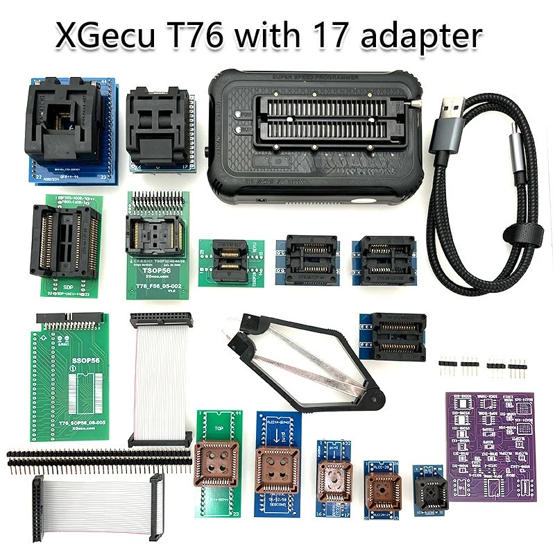 XGecu T76 programmer burner T56 upgraded version + 17 adapter seat T76 + 17adapter
XGecu T76 programmer burner T56 upgraded version + 17 adapter seat T76 + 17adapter