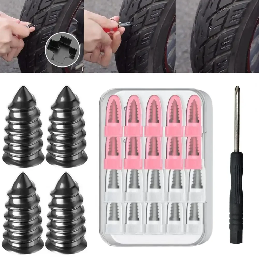 Tire Repair Rubber Nails Kit Tire Patching Spikes Self-Service Tire Repair Plugs for Puncture Repair Cars Motorcycles Trucks
Tire Repair Rubber Nails Kit Tire Patching Spikes Self-Service Tire Repair Plugs for Puncture Repair Cars Motorcycles Trucks
