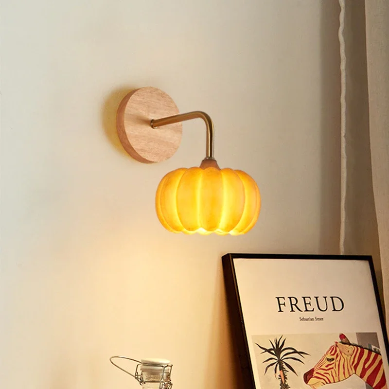 Japanese Resin Pumpkin Wall Lamp LED Wood Wall Lights for Bedroom Bedside Wall Mounted Restaurant Cafe Bar Lighting Home Decor
Japanese Resin Pumpkin Wall Lamp LED Wood Wall Lights for Bedroom Bedside Wall Mounted Restaurant Cafe Bar Lighting Home Decor