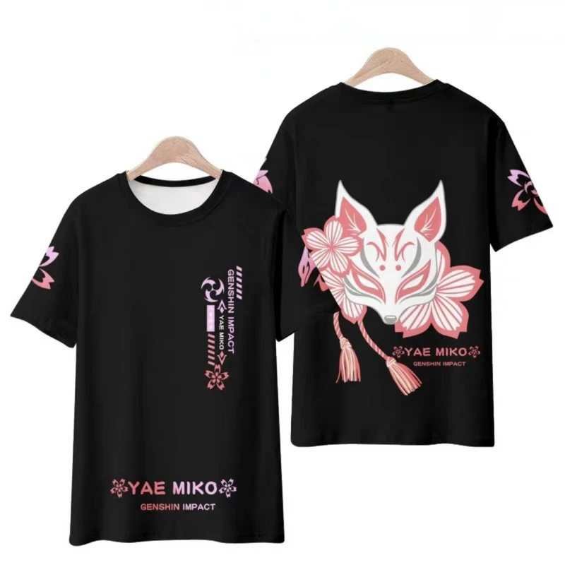 Genshin Impact 3D Print T-Shirts Anime Game Yae Miko Streetwear Women/Men Casual Oversized T Shirt Y2K Female Girl Tops Tees
Genshin Impact 3D Print T-Shirts Anime Game Yae Miko Streetwear Women/Men Casual Oversized T Shirt Y2K Female Girl Tops Tees