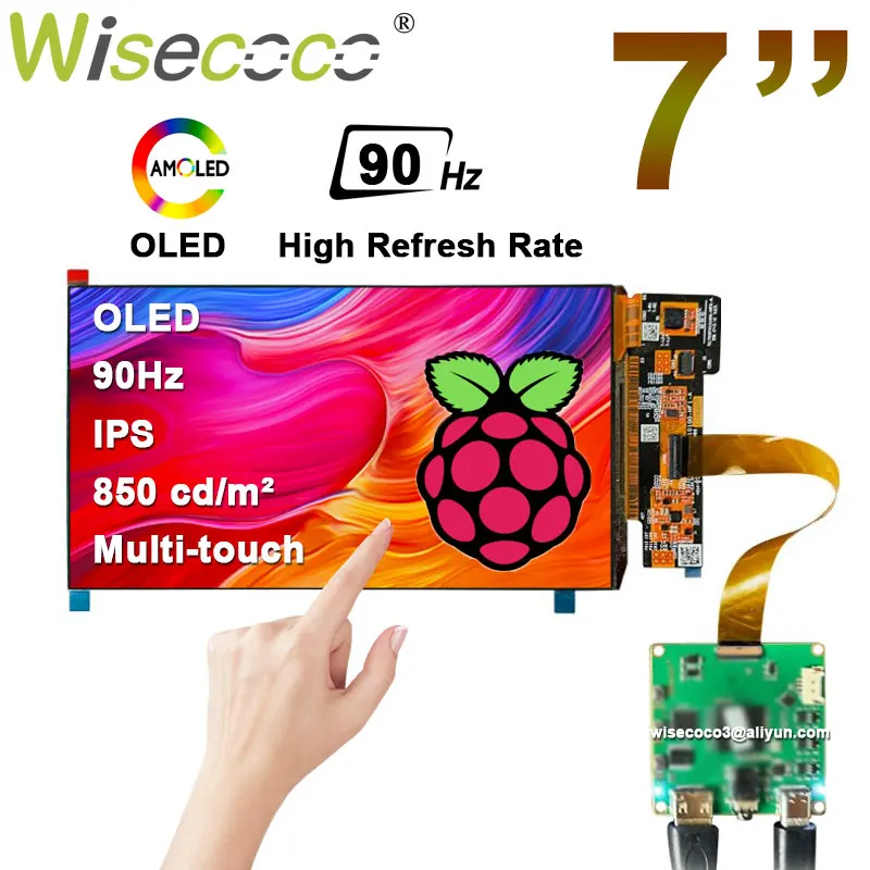 Amoled Дисплей 7-дюймовый FHD 90 Гц Высокая скорость освежения 850 нит Высокая яркость IPS Сенсорная панель Игровой дисплей Raspberry Pi
Amoled Дисплей 7-дюймовый FHD 90 Гц Высокая скорость освежения 850 нит Высокая яркость IPS Сенсорная панель Игровой дисплей Raspberry Pi