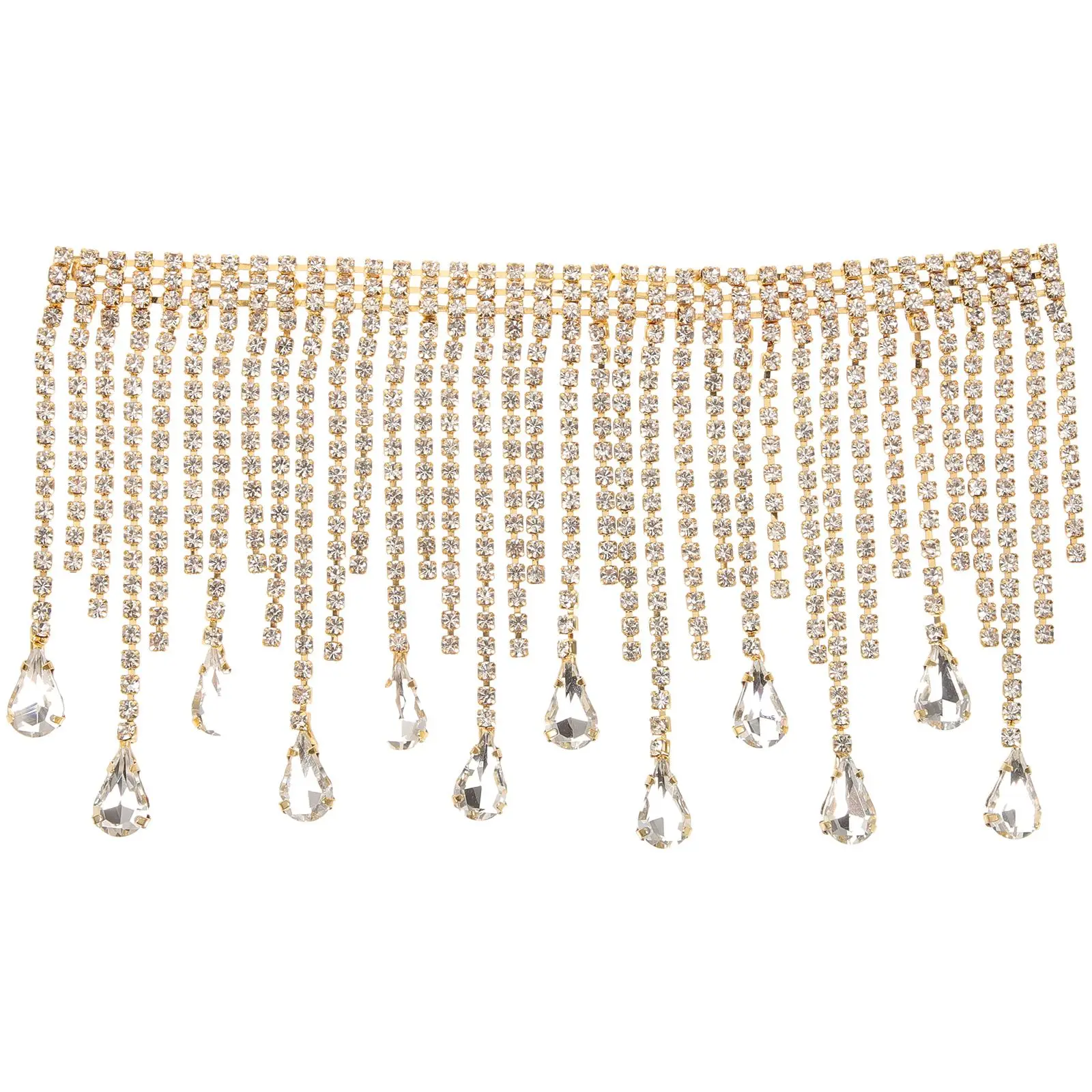 Rhinestone Tassel Chain 10cm White Plated DIY Accessories Fringe Trim Beaded Claw Applique Golden Diamond Sewing Crafts
Rhinestone Tassel Chain 10cm White Plated DIY Accessories Fringe Trim Beaded Claw Applique Golden Diamond Sewing Crafts
