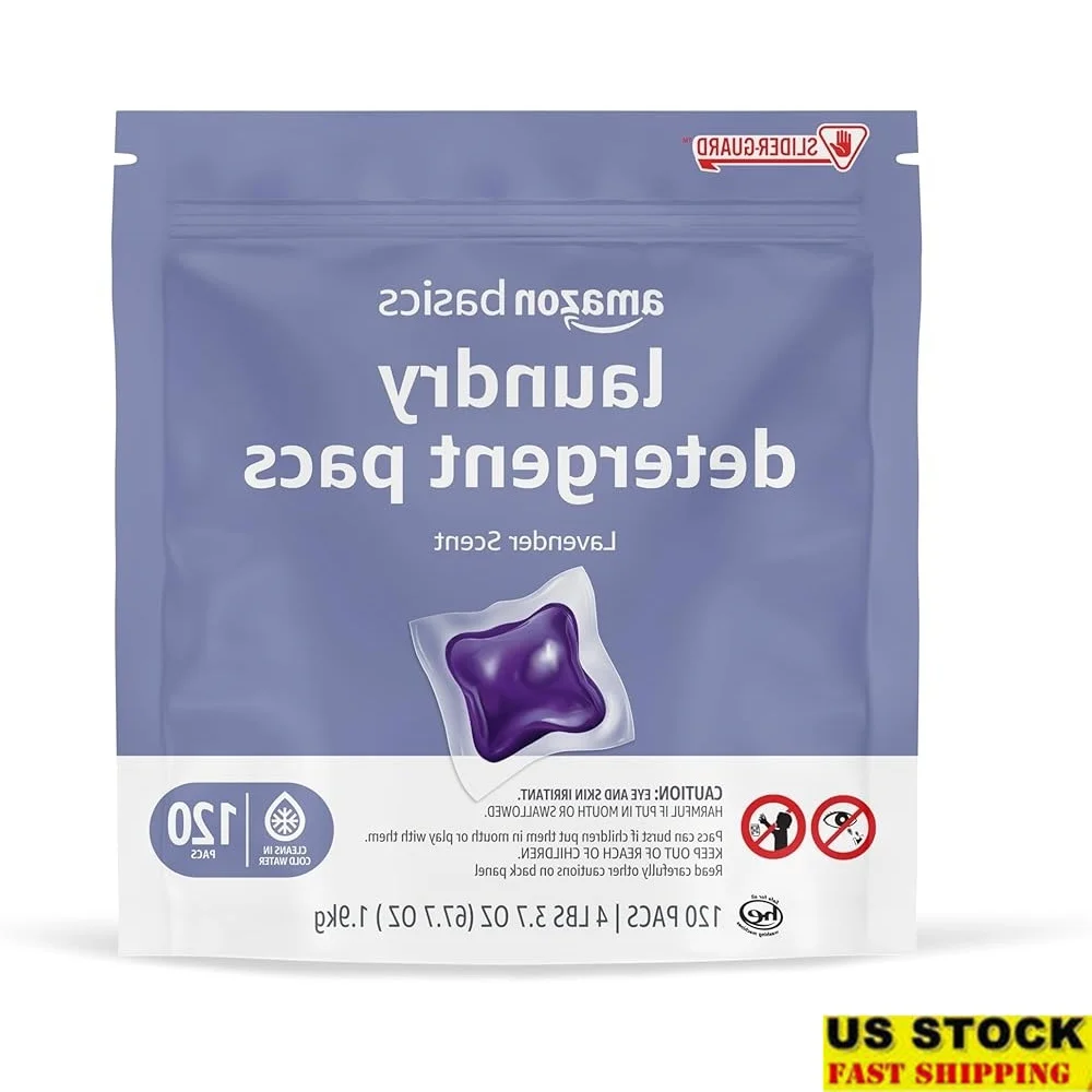 Стручки для стирального порошка с ароматом лаванды, 120 шт., предварительно измерные пакеты, растворяющие холодную и горячую воду, совместимые со всеми машинами, без фосфана 
Стручки для стирального порошка с ароматом лаванды, 120 шт., предварительно измерные пакеты, растворяющие холодную и горячую воду, совместимые со всеми машинами, без фосфана