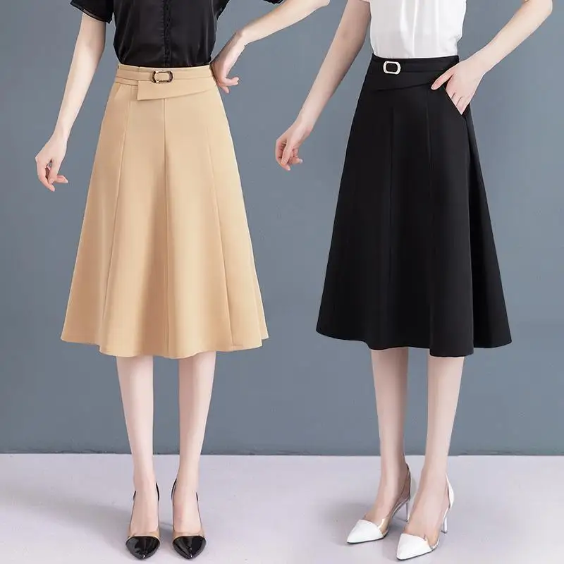 Women's Skirt New Summer Thin Mid-Length High Waist Slimming A- line Skirt Suit Fabric Spring and Summer Umbrella Skirt
Women's Skirt New Summer Thin Mid-Length High Waist Slimming A- line Skirt Suit Fabric Spring and Summer Umbrella Skirt