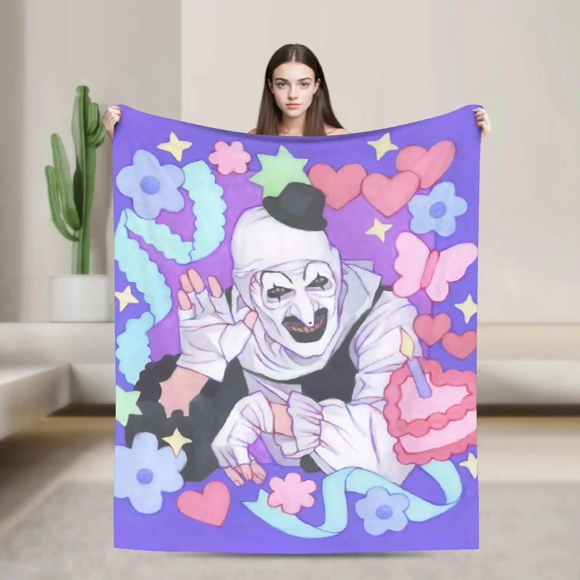 Terrifier Movie Super Soft Plush Throw Blanket for Couch Bed Sofa Picnic Bedding Flannel Novelty Cover
Terrifier Movie Super Soft Plush Throw Blanket for Couch Bed Sofa Picnic Bedding Flannel Novelty Cover