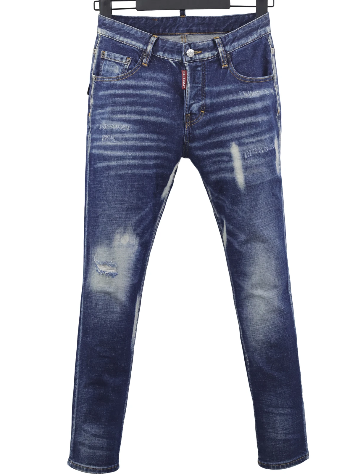 6093, новые джинсы Four Seasons D2, мужские потертые рваные нашивки, ткань с краской, чернильные ножки, синие
6093, новые джинсы Four Seasons D2, мужские потертые рваные нашивки, ткань с краской, чернильные ножки, синие