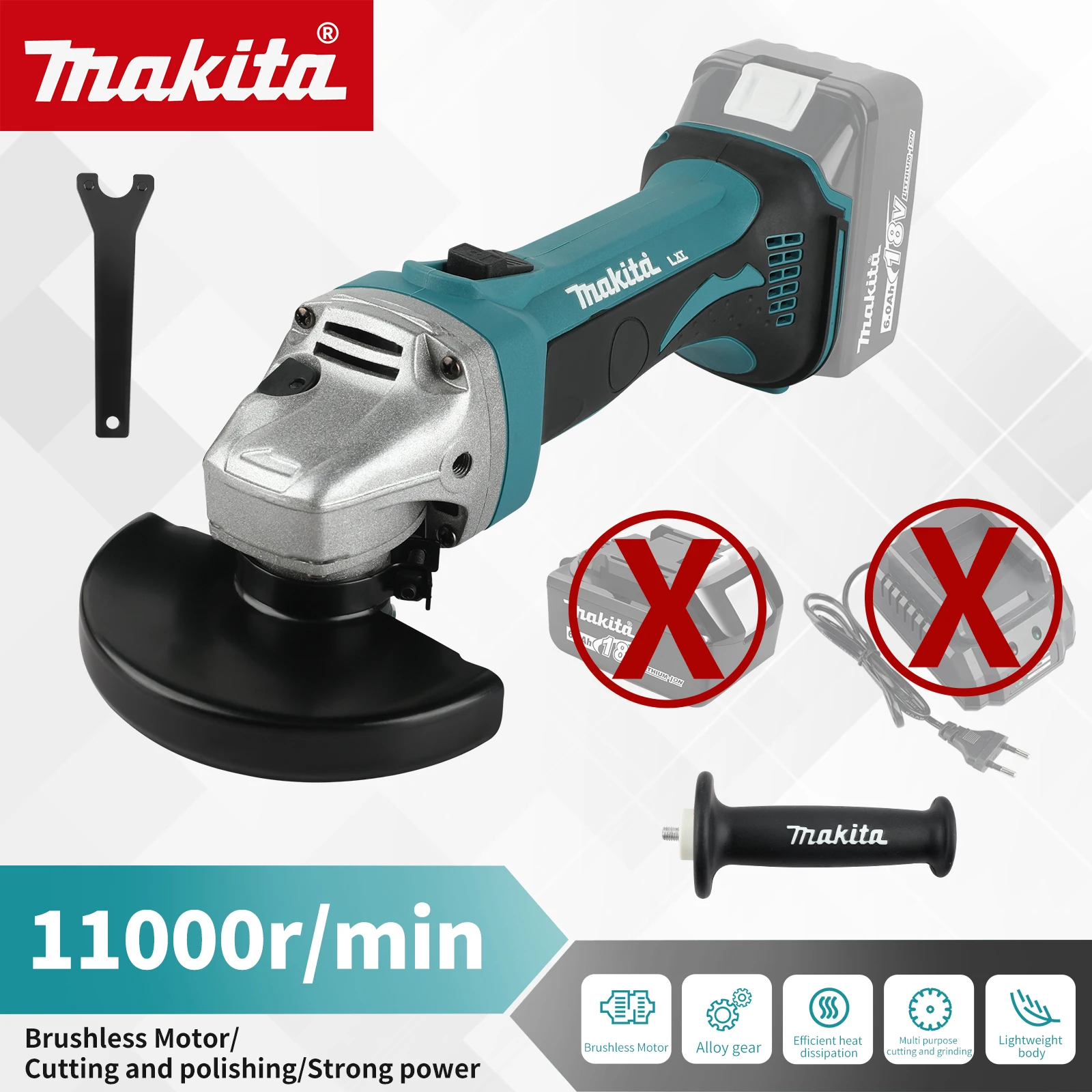 Makita DCA402High Power Electric Angle Grinder 100mm Heavy Duty Metal Cutter for Construction Workshop Maintenance&Household Use
Makita DCA402High Power Electric Angle Grinder 100mm Heavy Duty Metal Cutter for Construction Workshop Maintenance&Household Use