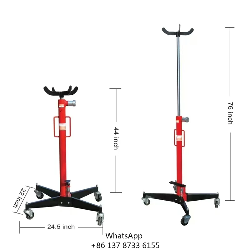 Heavy Duty Telescopic Gearbox Lifting Auto Maintenance Engine Hoist Pump Spring Telescopic Transmission Jack For Car Repair Tool