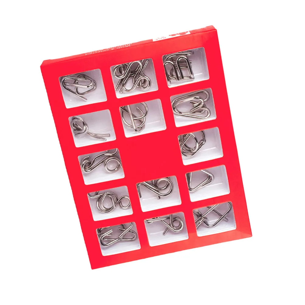 Набор из 15 китайских головоломок с девятью кольцами: развивающая игра-головоломка для тренировки интеллекта, подарок, набор IQ-головоломок
Набор из 15 китайских головоломок с девятью кольцами: развивающая игра-головоломка для тренировки интеллекта, подарок, набор IQ-головоломок