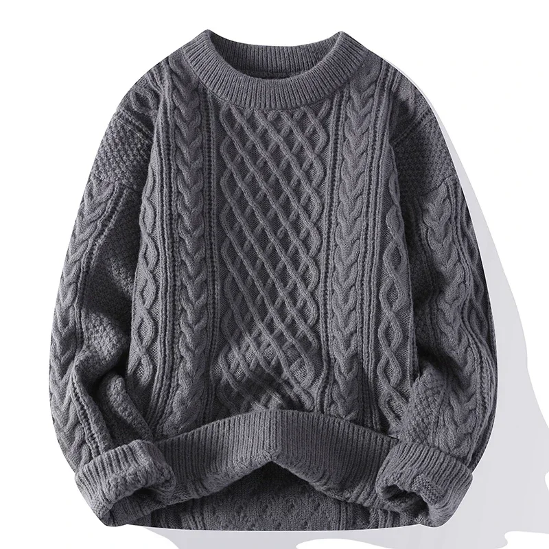 Autumn Winter Men Sweater Vintage O Neck Solid Color Mens Knitted Pullovers Loose Harajuku Mens Retro Knitting Pullover Sweaters
Autumn Winter Men Sweater Vintage O Neck Solid Color Mens Knitted Pullovers Loose Harajuku Mens Retro Knitting Pullover Sweaters