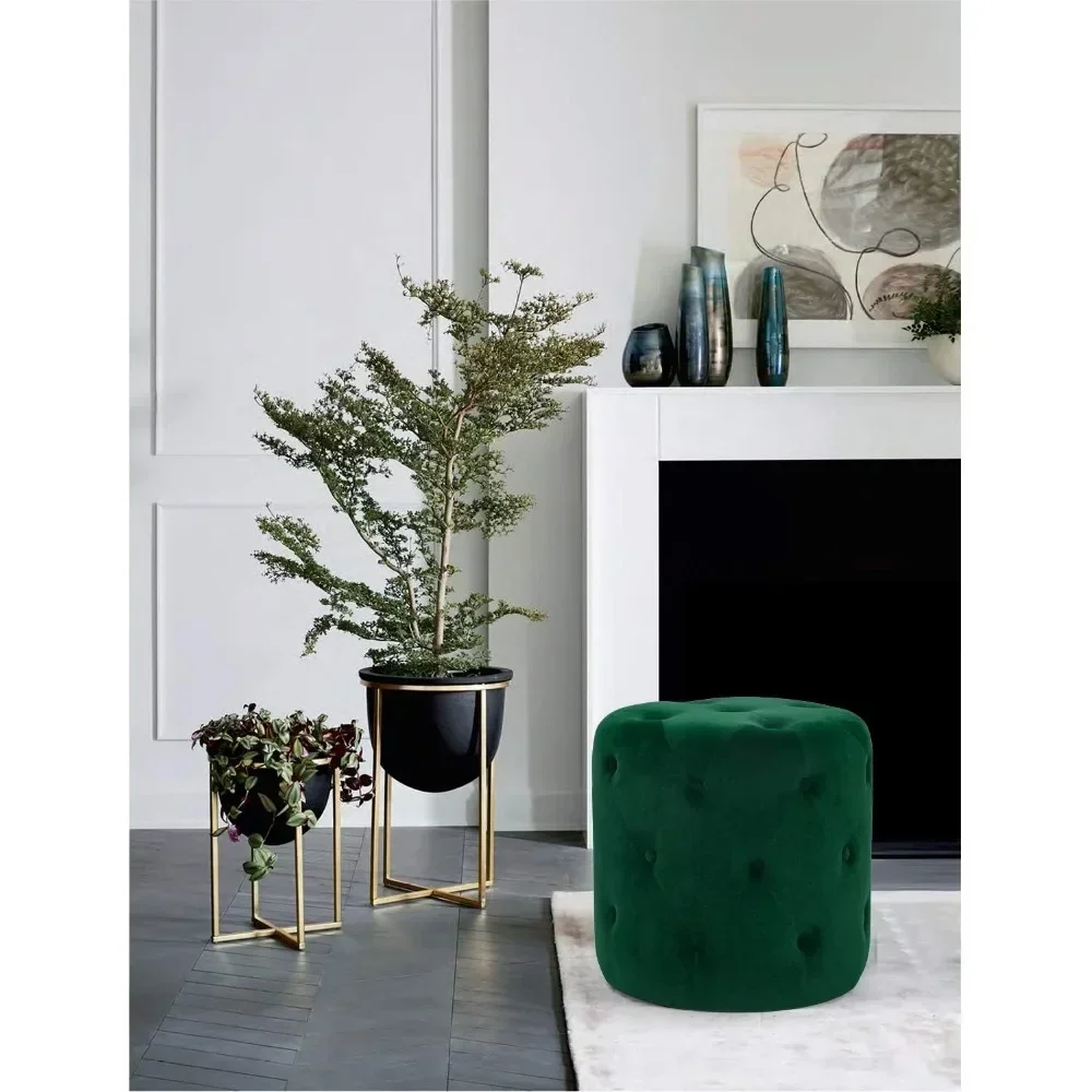 Modern Round Velvet Ottoman Foot Rest Stool Upholstered Padded Make-up Vanity Stool Extral Seat (Green)
Modern Round Velvet Ottoman Foot Rest Stool Upholstered Padded Make-up Vanity Stool Extral Seat (Green)