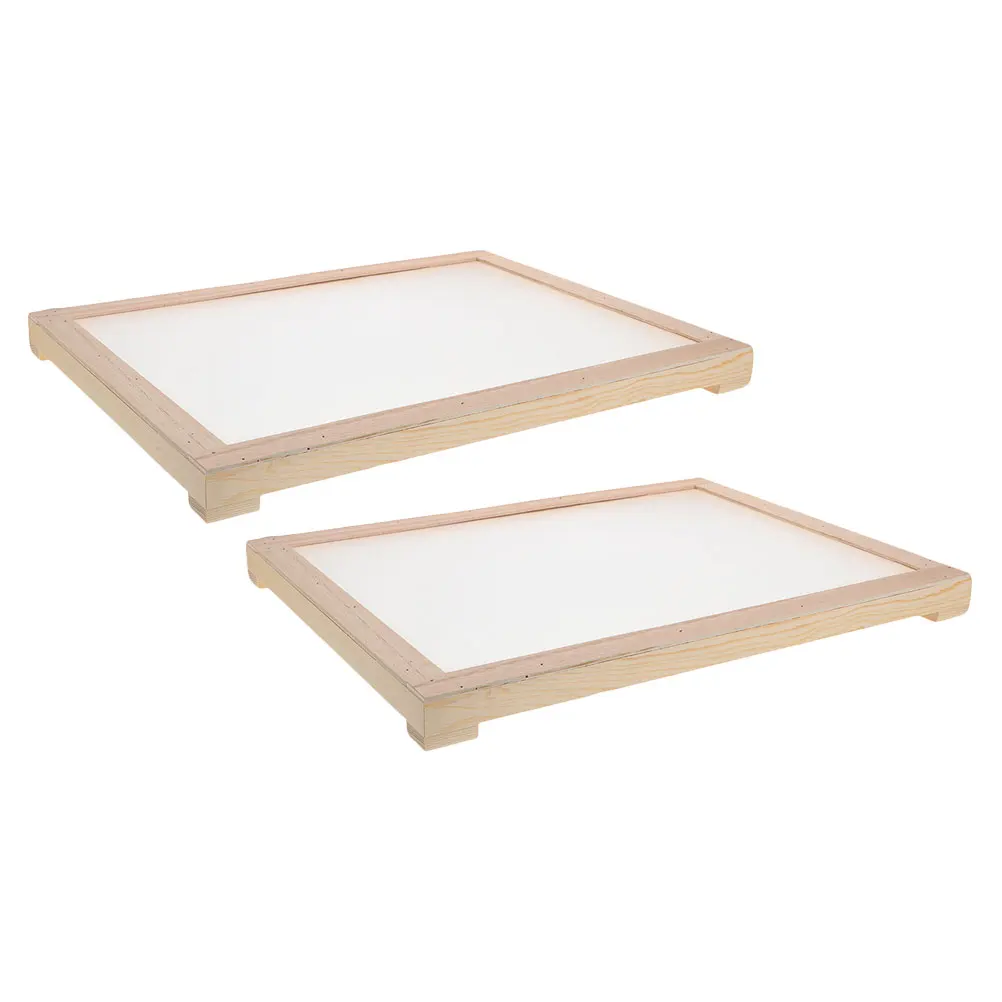 2Pcs Wooden Drying Rack with Mesh Net Stackable Design for Herbs Tea Leaves Vegetables Efficient Air-Drying Tray for Kitchen