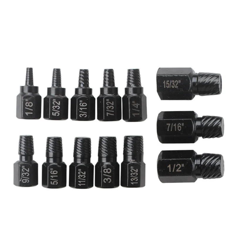 AB15-13Pcs Screw Extractor Kit Damaged Screw Remover Set Easy Out Drill Bits Broken Bolt Stud Remover Screw Extractor Set
AB15-13Pcs Screw Extractor Kit Damaged Screw Remover Set Easy Out Drill Bits Broken Bolt Stud Remover Screw Extractor Set
