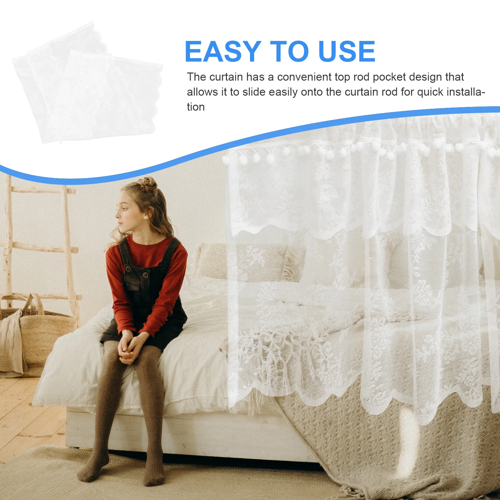Lace Sunshade Curtains Sheer Tie up Balloon Shades Window Cafe Kitchen Farmhouse Half Short Curtains Valance Decor
Lace Sunshade Curtains Sheer Tie up Balloon Shades Window Cafe Kitchen Farmhouse Half Short Curtains Valance Decor