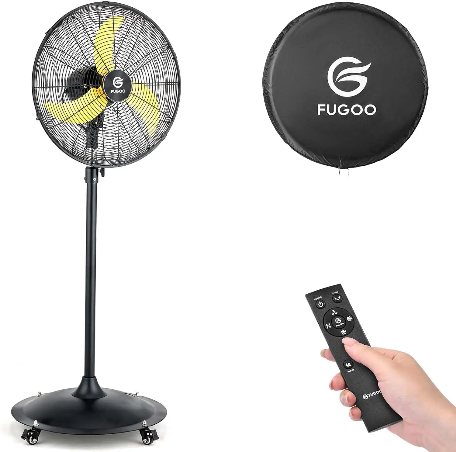 Heavy Duty Industrial Pedestal Fan 20 Inch, 5000 CFM Outdoor Quiet Fan with Cover - Brushless DC Motor, Waterproof for Garage, Warehouse, Patio, Commercial Use
Heavy Duty Industrial Pedestal Fan 20 Inch, 5000 CFM Outdoor Quiet Fan with Cover - Brushless DC Motor, Waterproof for Garage, Warehouse, Patio, Commercial Use