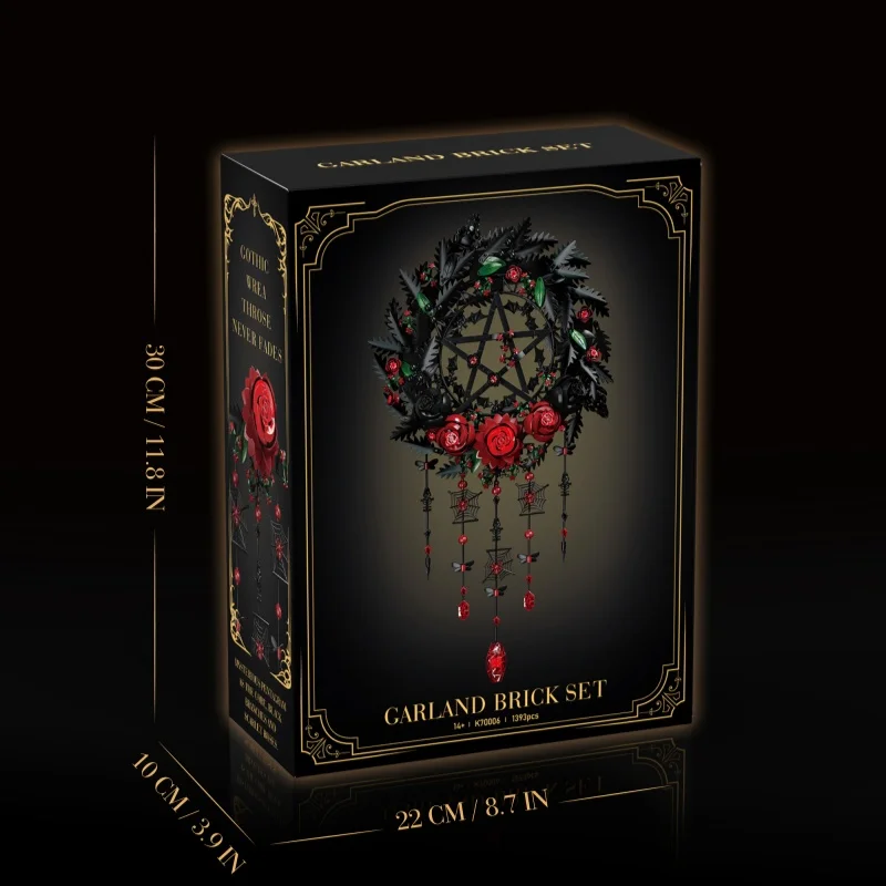 Gothic Style Black Red Rose Dreamcatcher Building Blocks Mysterious Pentagram Pentagram Rose Star Ring Rose Art Wall Decoration
Gothic Style Black Red Rose Dreamcatcher Building Blocks Mysterious Pentagram Pentagram Rose Star Ring Rose Art Wall Decoration