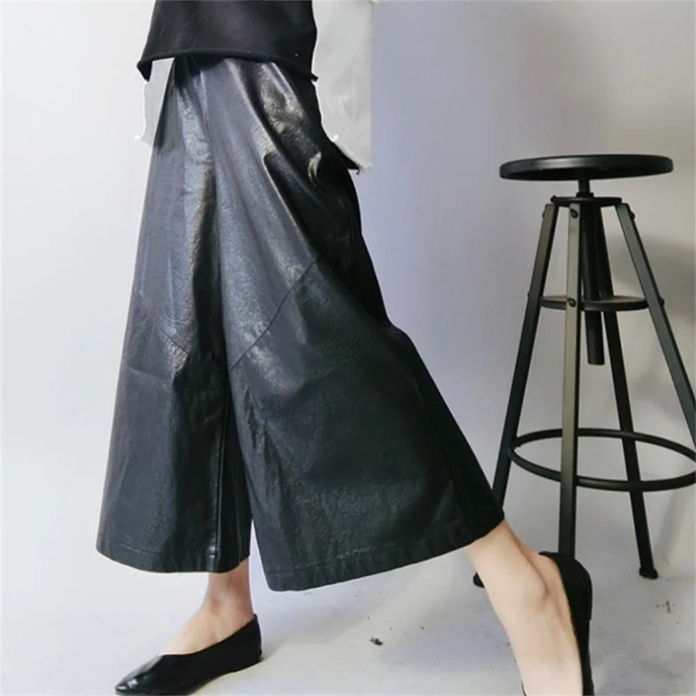 Leather Pants Matte Pants Women Fashion New Autumn and Winter Wide Leg Pants waist stretch
Leather Pants Matte Pants Women Fashion New Autumn and Winter Wide Leg Pants waist stretch