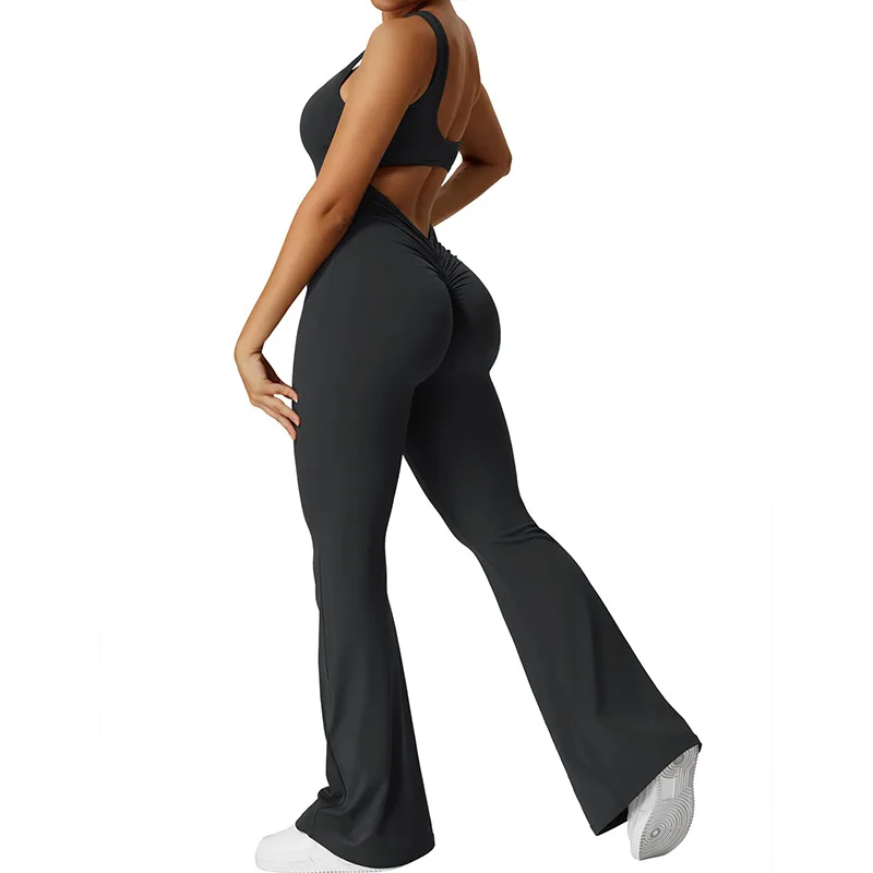 Women Gym Set Training Yoga Suit Sportswear Sports Jumpsuit Fitness Rompers Stretch Female High Waist Seamless Flare Pants
Women Gym Set Training Yoga Suit Sportswear Sports Jumpsuit Fitness Rompers Stretch Female High Waist Seamless Flare Pants