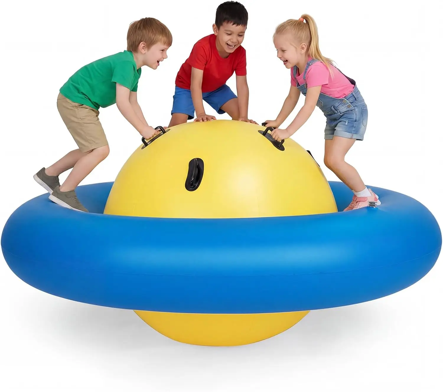 8FT Inflatable Dome Rocker Bouncer for Boys and Girls,Outdoor Giant Roll and Play Seesaw with 6 Handles Max Weight 250 LBS
8FT Inflatable Dome Rocker Bouncer for Boys and Girls,Outdoor Giant Roll and Play Seesaw with 6 Handles Max Weight 250 LBS