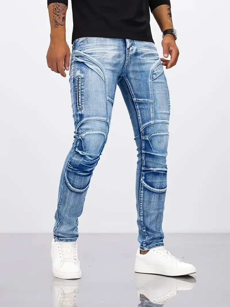 Retro Motorcycle Biker Jeans For Men Stretch Riding Denim Cargo Pants
Retro Motorcycle Biker Jeans For Men Stretch Riding Denim Cargo Pants