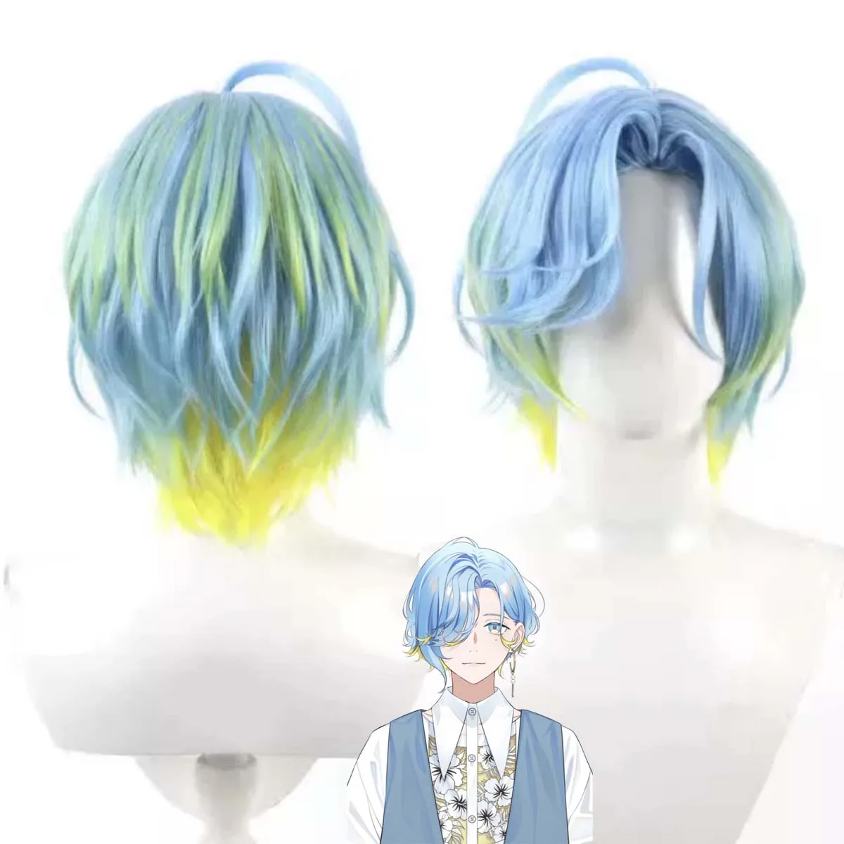 virtual YouTuber NIJISANJI EN Men Shinomiya Yuno Cosplay Blue Yellow Heat Resistant Fiber Wig
virtual YouTuber NIJISANJI EN Men Shinomiya Yuno Cosplay Blue Yellow Heat Resistant Fiber Wig
