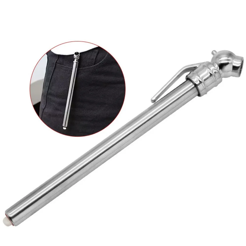 Portable Pen Shaped Tyre Air Pressure Test Meter Mini 5-50PSI Tire Gauge Stainless Steel Tire Pressure Test Pen
Portable Pen Shaped Tyre Air Pressure Test Meter Mini 5-50PSI Tire Gauge Stainless Steel Tire Pressure Test Pen