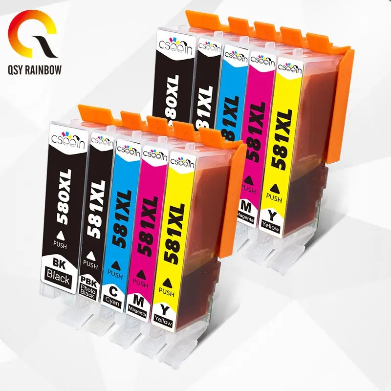 QSYRAINBOW 580 PGI CLI 581 XL XXL Ink Cartridge Compatible For Canon PIXMA TS705 TR7550 TR8550 TS6150 TS8150 9150 TS9155 Printer
QSYRAINBOW 580 PGI CLI 581 XL XXL Ink Cartridge Compatible For Canon PIXMA TS705 TR7550 TR8550 TS6150 TS8150 9150 TS9155 Printer