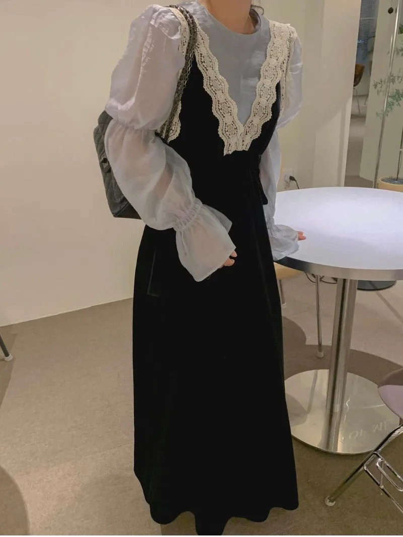 French Style Lace Patchwork V-neck Dresses Women Backless Sleeveless A-line Midi High Waist Rope Elegant Retro Loose Vestido
French Style Lace Patchwork V-neck Dresses Women Backless Sleeveless A-line Midi High Waist Rope Elegant Retro Loose Vestido
