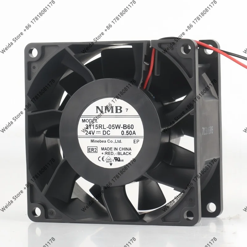 NMB AC EC 8038 80X80X38MM 8CM double ball bearing frequency converter 3115RL-05W-B60 cooling fan DC 24V 0.50A
NMB AC EC 8038 80X80X38MM 8CM double ball bearing frequency converter 3115RL-05W-B60 cooling fan DC 24V 0.50A