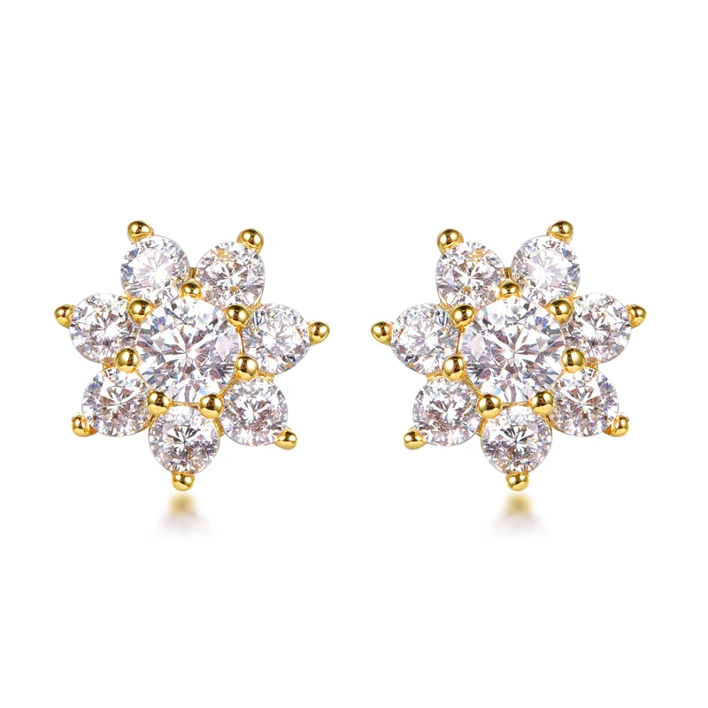 KOSE Exquisite Sparkling Cubic Zircon Flower Shaped Sakura Stud Earrings for Women Men Fashion Elegant Wedding Party Jewelry
KOSE Exquisite Sparkling Cubic Zircon Flower Shaped Sakura Stud Earrings for Women Men Fashion Elegant Wedding Party Jewelry