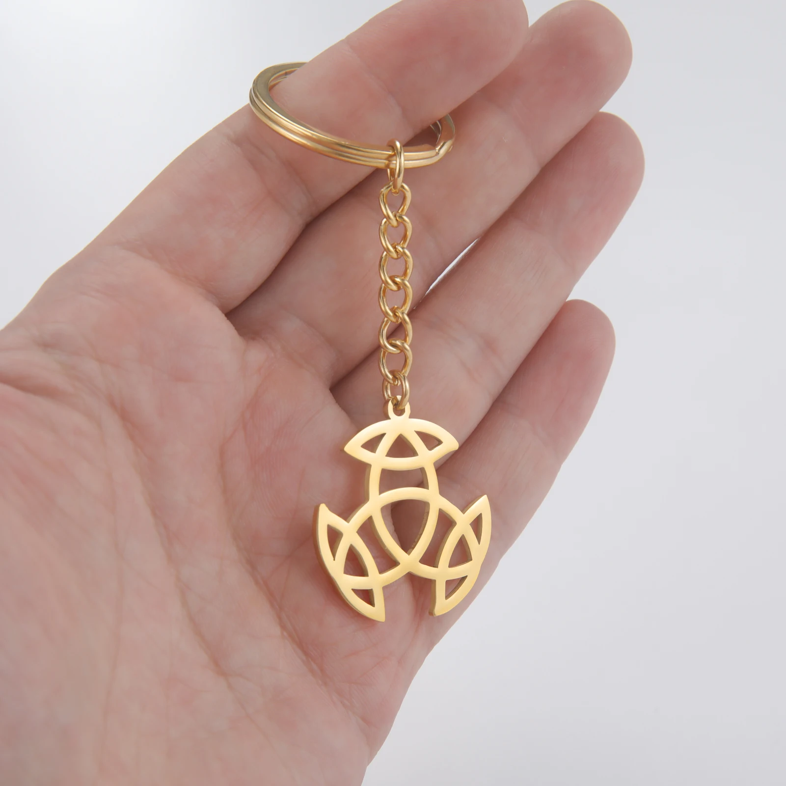 Amaxer Celtic Knot Pendant Stainless Steel Keychain for Women Men Car Keyring Gold Color Jewelry Gift
Amaxer Celtic Knot Pendant Stainless Steel Keychain for Women Men Car Keyring Gold Color Jewelry Gift