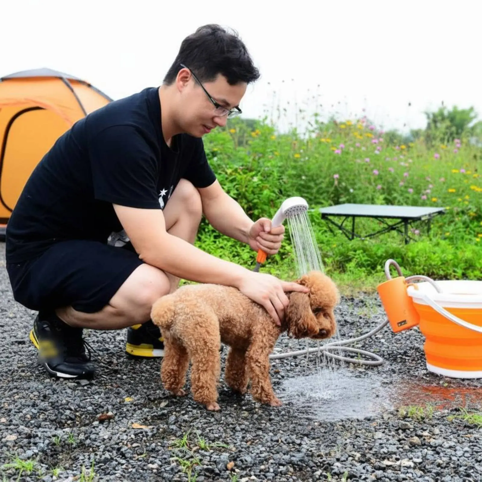 Portable Electric Shower Easy to Use Rechargeable Shower Pump Bathroom Gear Water Saving for Campers, Dormitory, Outdoor
Portable Electric Shower Easy to Use Rechargeable Shower Pump Bathroom Gear Water Saving for Campers, Dormitory, Outdoor