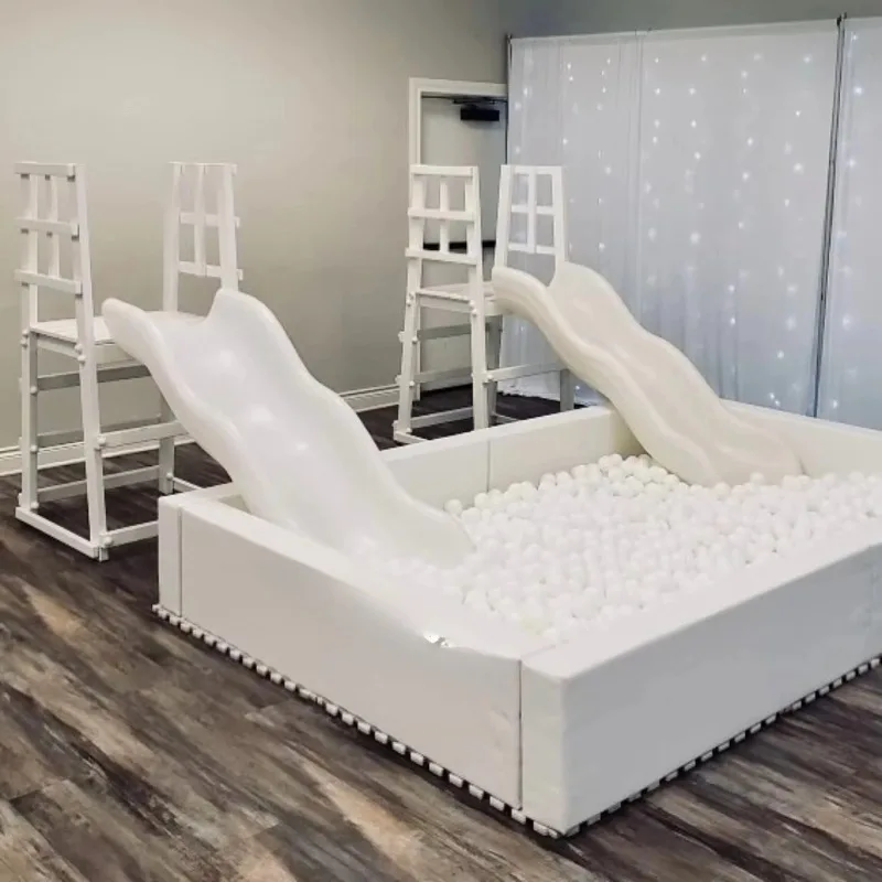 All white wholesale children's indoor play area soft playground dry white pit ball pool party ball pool double slide
All white wholesale children's indoor play area soft playground dry white pit ball pool party ball pool double slide