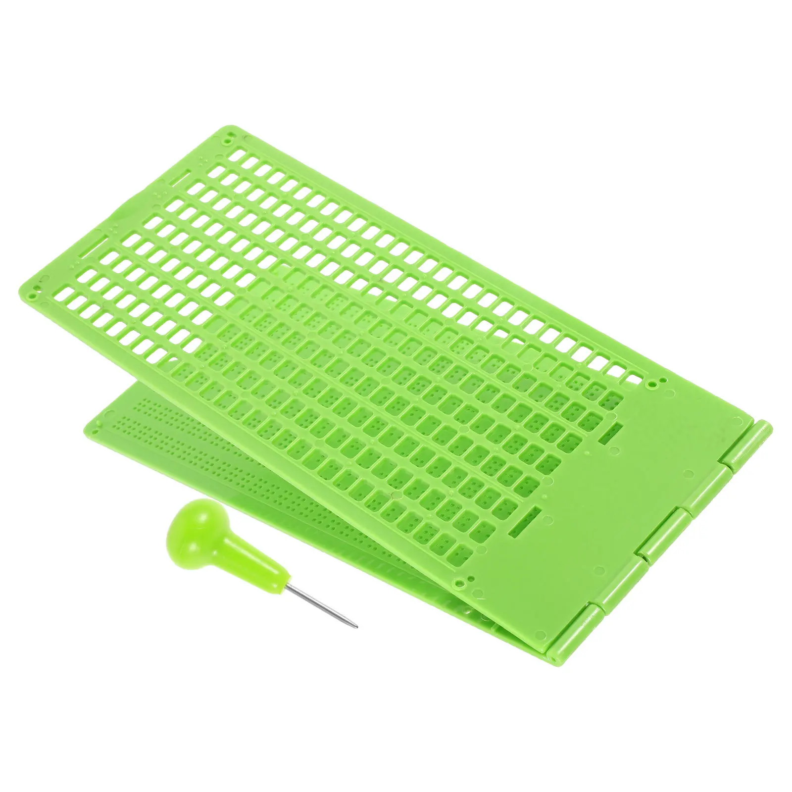 1Set Braille Writing for Blind Plastic Braille and Stylus Kit Enhanced Learning Tool for Visually Impaired Students
1Set Braille Writing for Blind Plastic Braille and Stylus Kit Enhanced Learning Tool for Visually Impaired Students