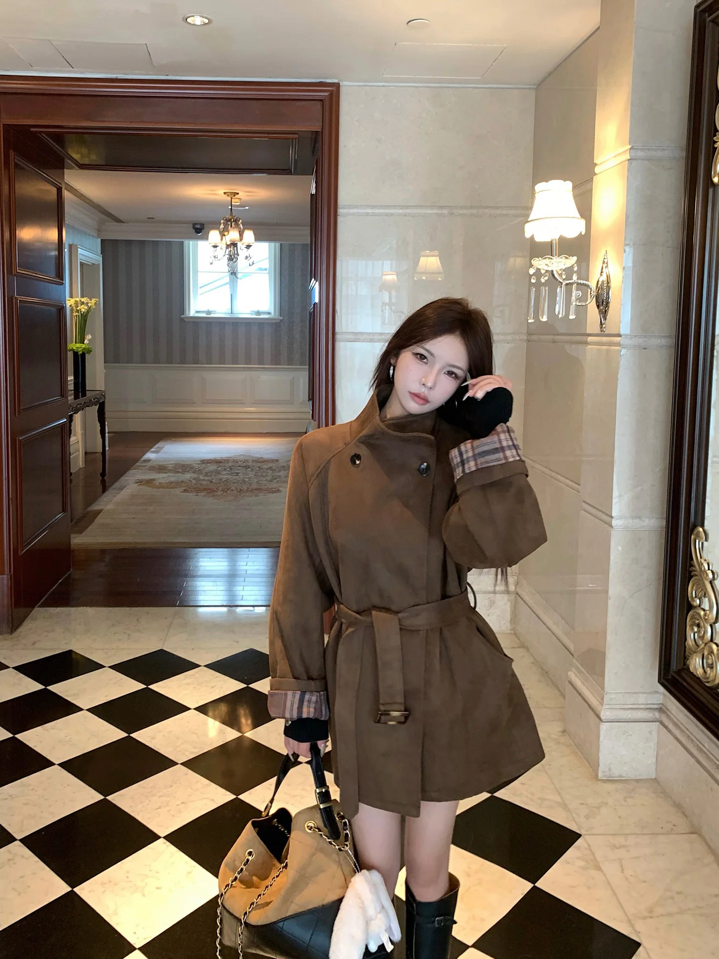 Onelady Casual Loose Suede Jaet Women's Thiened Cotton Warm Coat Long Sve Double Breasted Button Mid-Length Pure Color
Onelady Casual Loose Suede Jaet Women's Thiened Cotton Warm Coat Long Sve Double Breasted Button Mid-Length Pure Color