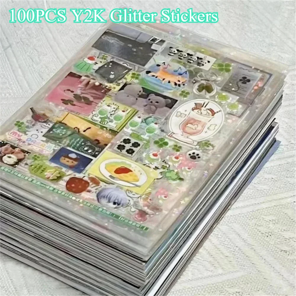100PCS Y2K Glitter Stickers - Random Cute Decals for Phone, Luggage & Journal, Kawaii Aesthetic Gift
100PCS Y2K Glitter Stickers - Random Cute Decals for Phone, Luggage & Journal, Kawaii Aesthetic Gift
