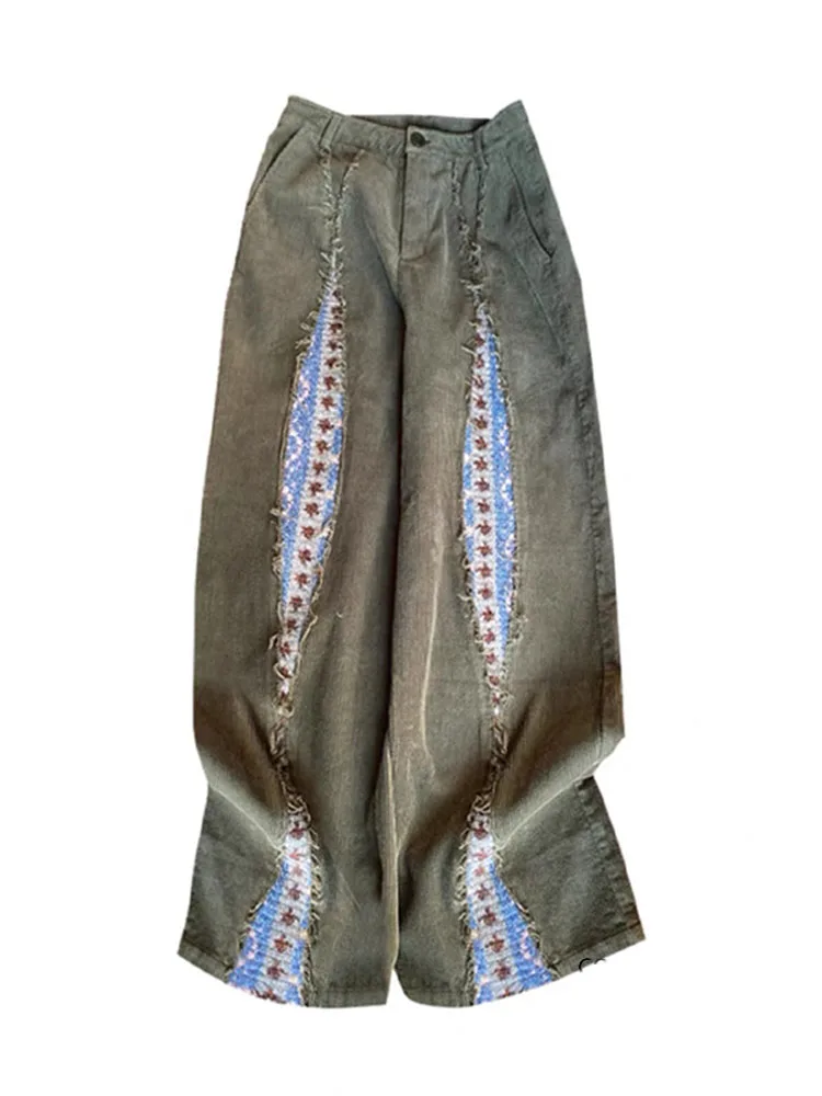 Korean Fashion Women Baggy Casual Trousers 2023 New High Waist Patchwork Wide Leg Pants Raw Edge Slim Suit Straight Pants Trend
Korean Fashion Women Baggy Casual Trousers 2023 New High Waist Patchwork Wide Leg Pants Raw Edge Slim Suit Straight Pants Trend