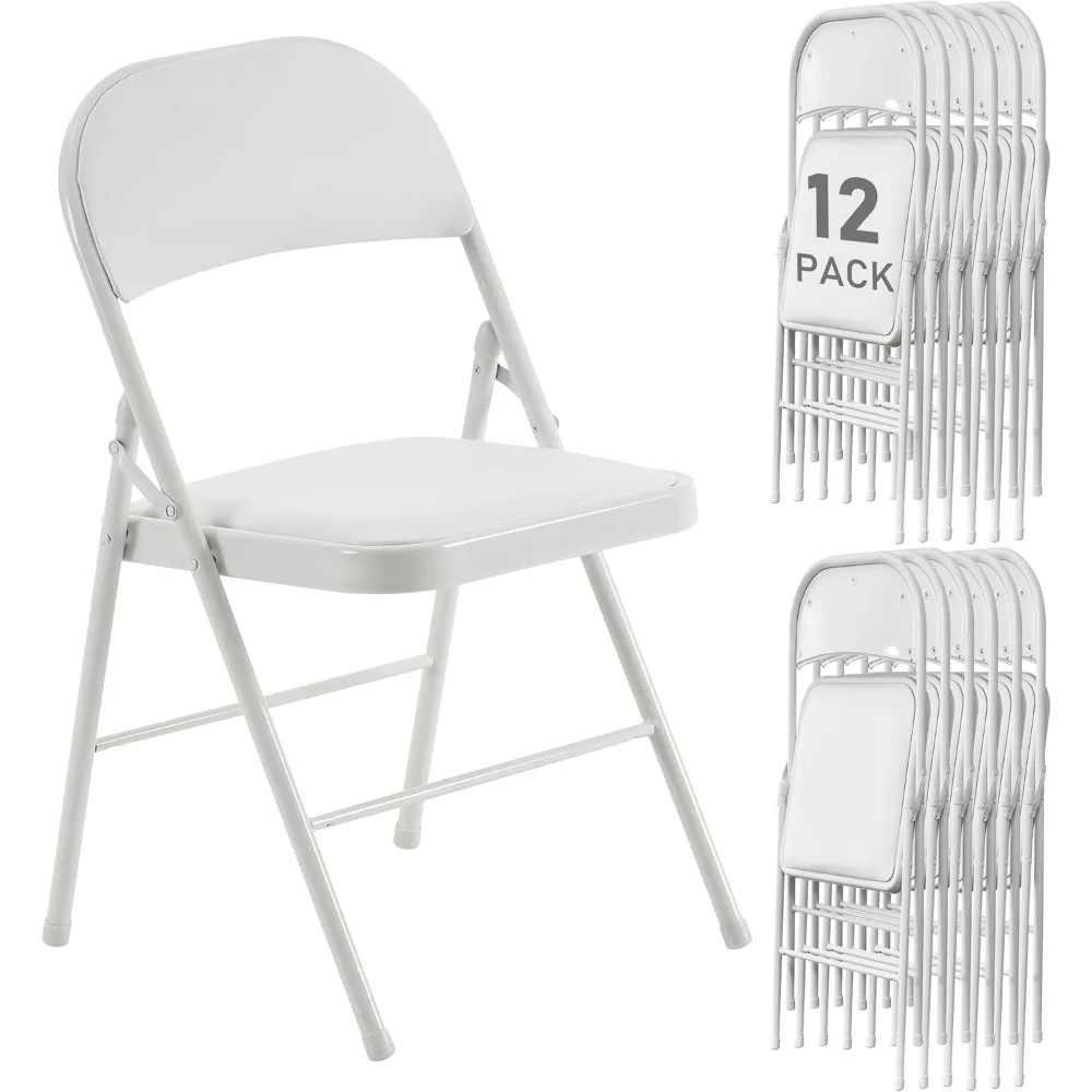 12 Pack White Folding Chairs with Padded Cushion and Back for Outside Portable Stackable Commercial Foldable Chairs with Steel F
12 Pack White Folding Chairs with Padded Cushion and Back for Outside Portable Stackable Commercial Foldable Chairs with Steel F
