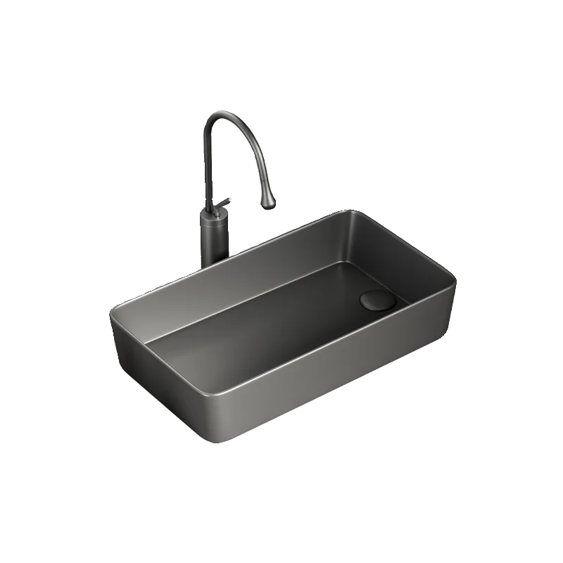 Gun gray table basin left and right side launching household square washbasin bathroom balcony ceramic
Gun gray table basin left and right side launching household square washbasin bathroom balcony ceramic