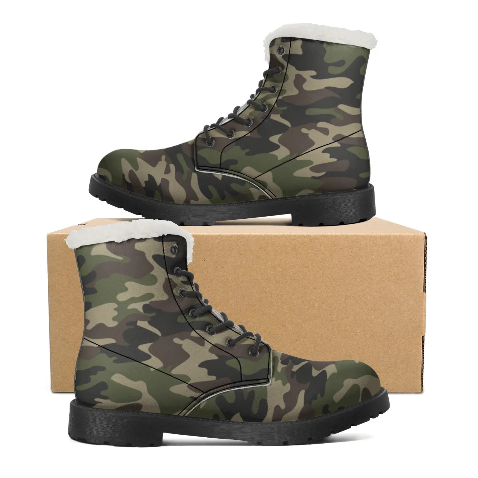 Jungle camouflage hip-hop style plush boots for men and women youth shoes winter snow boots children's warm mid-calf boots
Jungle camouflage hip-hop style plush boots for men and women youth shoes winter snow boots children's warm mid-calf boots