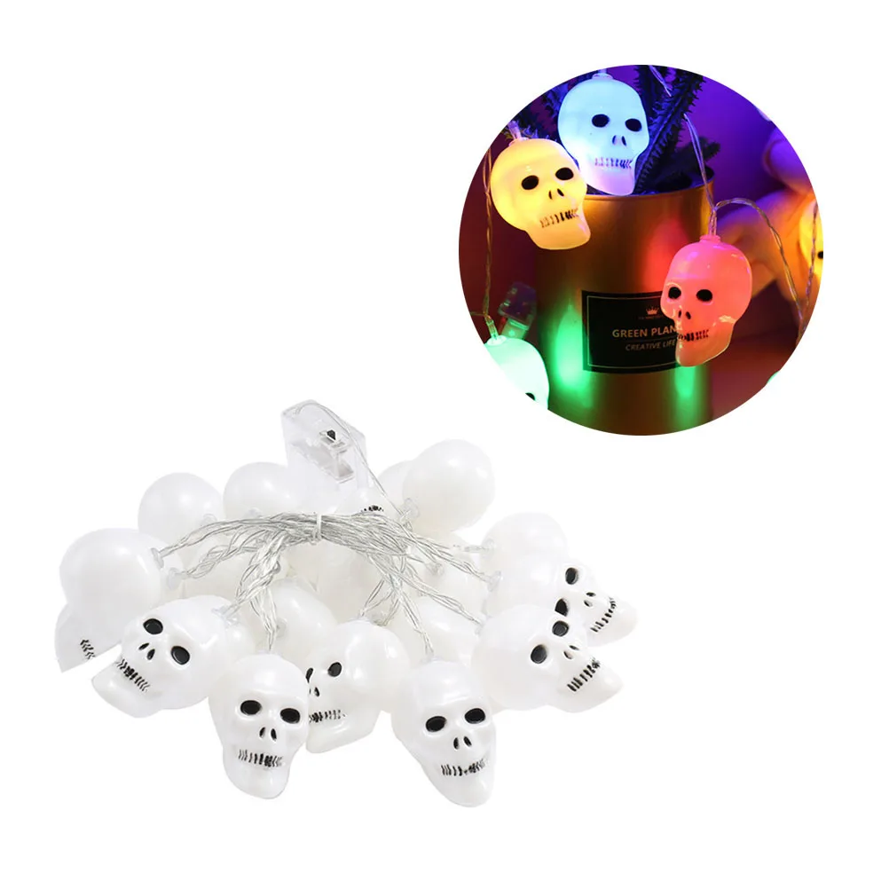 Skull String Lights Halloween Decorations Outdoor Light String Eco Friendly Safe Warm Atmosphere Ideal Grass Post Building Party
Skull String Lights Halloween Decorations Outdoor Light String Eco Friendly Safe Warm Atmosphere Ideal Grass Post Building Party